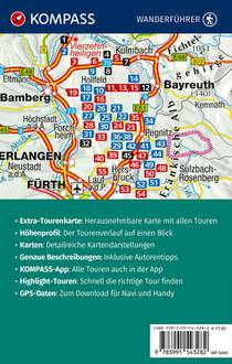 KOMPASS Wanderführer Fränkische Schweiz mit Oberem Maintal und Hersbrucker Schweiz, 55 Touren mit Extra-Tourenkarte achterzijde