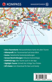KOMPASS Wanderführer Ligurien mit Cinque Terre, 55 Touren mit Extra-Tourenkarte achterzijde