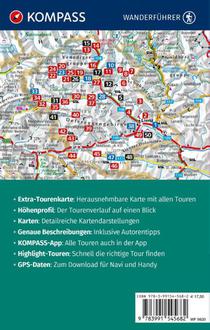 KOMPASS Wanderführer Osttirol, Venediger- und Glocknergruppe, Defereggental, Lienzer Dolomiten, 50 Touren mit Extra-Tourenkarte achterzijde