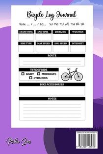 Bicycle Log Journal achterzijde