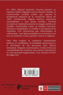 Biografía del excelentísimo e ilustrísimo Señor Don Ramón Castilla, Liberador del Perú, escrita por el más fiel de sus adoradores achterzijde