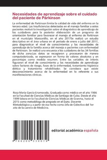 Necesidades de aprendizaje sobre el cuidado del paciente de Parkinson achterzijde