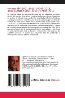 Normas ISO 9001 achterzijde