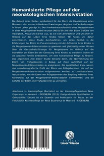 Humanisierte Pflege auf der neonatologischen Intensivstation achterzijde