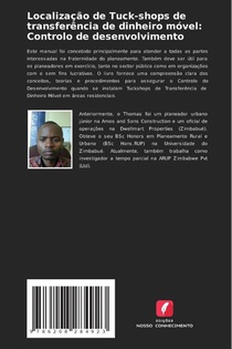 Localização de Tuck-shops de transferência de dinheiro móvel: Controlo de desenvolvimento achterzijde