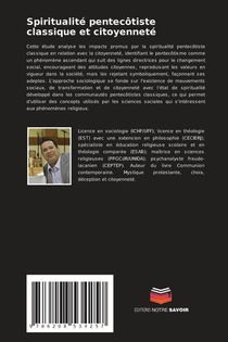 Spiritualité pentecôtiste classique et citoyenneté achterzijde