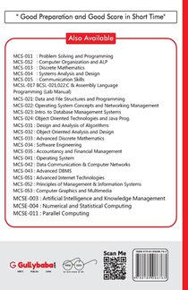 MCS-033 Advanced Discrete Mathematics achterzijde