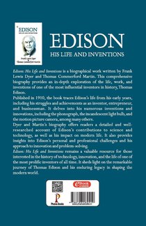 Edison His Life and Inventions achterzijde