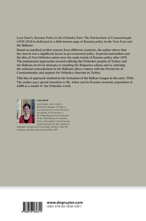 Russian Policy in the Orthodox East achterzijde