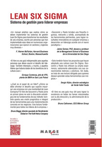 Lean Six Sigma. Sistema de gestion para liderar empresas achterzijde