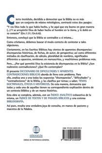 Diccionario de Dificultades Y Aparentes Contradicciones Biblicas achterzijde