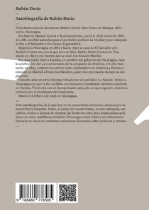 Autobiografia de Ruben Dario achterzijde