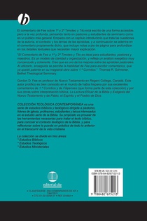 Comentario de Las Epistolas 1 Y 2 de Timoteo Y Tito achterzijde