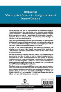 Respuestas Biblicas Y Doctrinales a Los Testigos de Jehova achterzijde