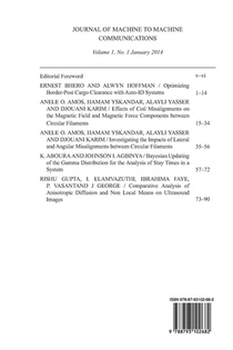 Journal of Machine to Machine Communications achterzijde