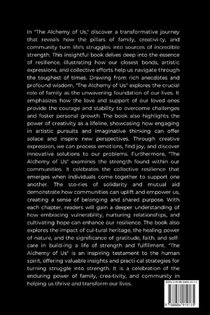 The Alchemy of Us, How Family, Creativity, and Community Turn Struggle into Strength achterzijde