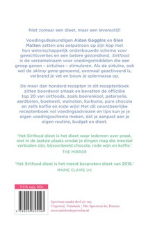 Het sirtfood dieet receptenboek achterzijde