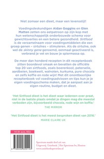 Het sirtfood dieet receptenboek achterzijde