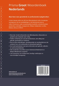 Prisma groot woordenboek Nederlands achterzijde