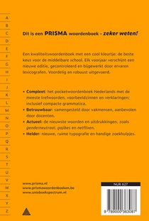 Prisma woordenboek Nederlands achterzijde