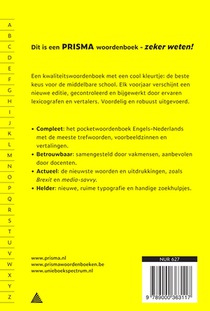 Prisma woordenboek Engels-Nederlands achterzijde