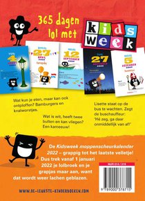 Kidsweek moppenscheurkalender 2022 achterkant