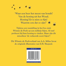 Winnie de Poeh en een stelletje bijen achterzijde