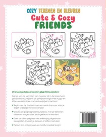 Cozy tekenen en kleuren - Cute & Cozy Friends achterzijde
