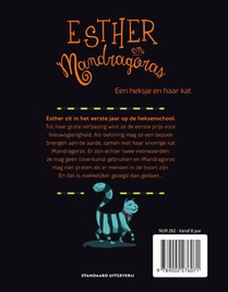 Een heksje en haar kat achterzijde