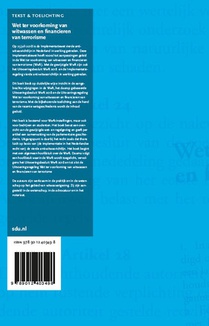 Wet ter voorkoming van witwassen en financieren van terrorisme achterzijde