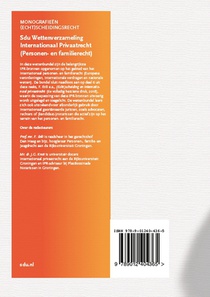 Sdu Wettenverzameling Internationaal Privaatrecht (Personen- en Familierecht) achterzijde