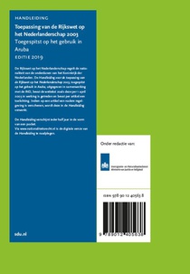 Toepassing van de Rijkswet op het Nederlanderschap 2003. Editie 2019. Aruba achterzijde