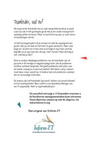 Teamleider, wat nu? achterzijde
