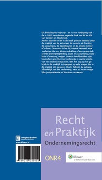 Ondernemingsrecht BV en NV in de praktijk achterzijde