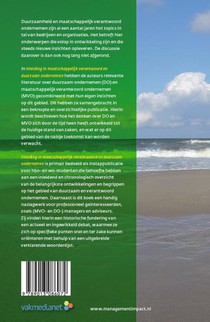 Inleiding in maatschappelijk verantwoord en duurzaam ondernemen achterzijde
