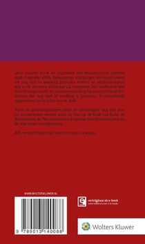 Tekstuitgave Algemene wet bestuursrecht 2016/2017 achterzijde