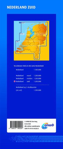 Nederland zuid 1:200000 achterkant