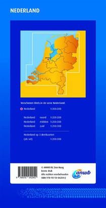 Anwb wegenkaart nederland achterzijde