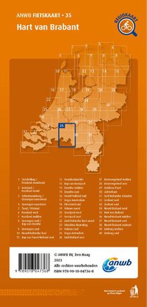 Fietskaart Hart van Brabant 1:66.666 achterkant