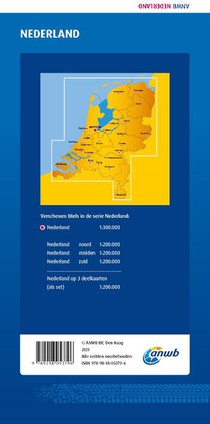 Wegenkaart Nederland achterkant