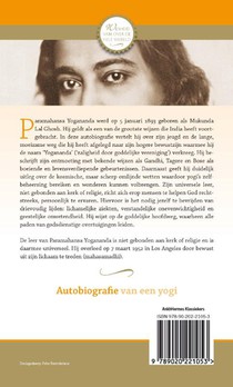 Autobiografie van een yogi achterzijde