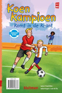 Koen Kampioen omkeerboek-op kamp-in de krant achterzijde