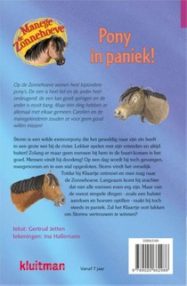 Pony in paniek achterzijde