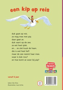 een kip op reis achterzijde