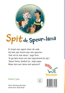 Spit de speur-lama achterzijde