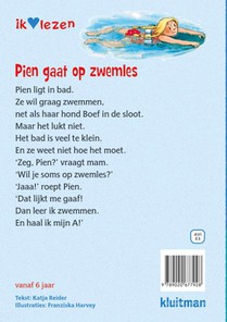Pien gaat op zwemles achterzijde