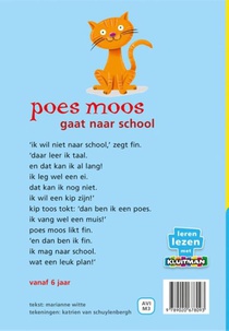 Poes Moos gaat naar school achterzijde