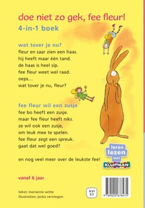 doe niet zo gek, fee fleur! achterzijde