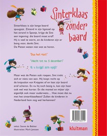 Sinterklaas zonder baard achterzijde