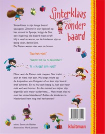 Sinterklaas zonder baard achterzijde